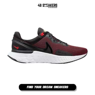 Sepatu Pria Nike React Miler 3 Black Siren Red (DD0490-003) ORIGINAL 42