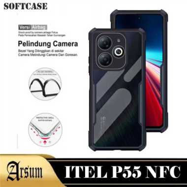 Case Shockproof ITEL P55 NFC Softcase Terbaru Silikon Ponsel Transparan Camera Protect ITELP55