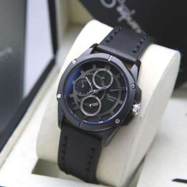 JAM TANGAN WANITA ALEXANDRE CHRISTIE AC 6589 / AC6589 LEATHER ORIGINAL FULL BLACK