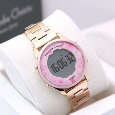 JAM TANGAN WANITA ALEXANDRE CHRISTIE AC 9363 / AC9363 RANTAI ORIGINAL RG PINK BUNGA