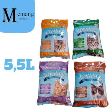 Advance Aja 5.5 L - Pasir Gumpal Wangi Kucing - Cat Litter Bentonit Kopi