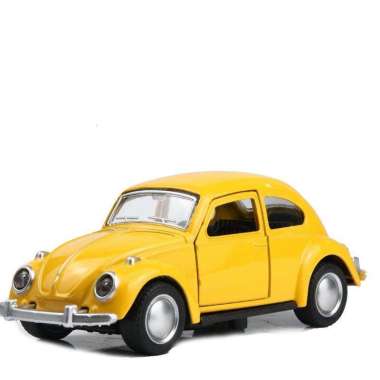 Diecast Beetle VW Volkswagen 1:32 Miniature Mobil Mainan Die-Cast TWH B Yellow