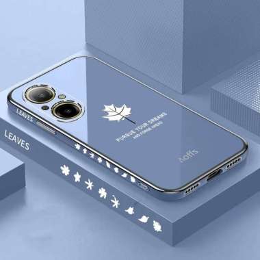 Casing Maple Terbaru REALME C67 Softcase Elektro Plating Bonus Tali Strap REALME C67 Biru