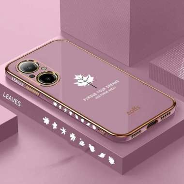 Casing Maple Terbaru REALME C67 Softcase Elektro Plating Bonus Tali Strap REALME C67 Ungu