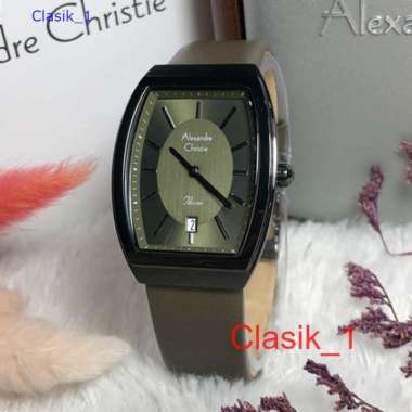 Original 100%!! Alexandre Christie Wanita AC 2909 / AC2909 Black Green Kulit Garansi Resmi 1 tahun