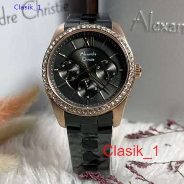 Original 100%!! Alexandre Christie Wanita AC 2827 / AC2827 Rosegold Black Garansi Resmi 1 tahun
