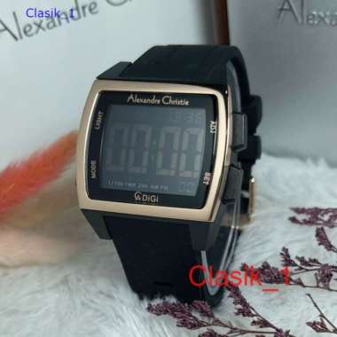 Original 100%!! Alexandre Christie Unisex AC9343 / AC 9343 Rosegold Black Garansi Resmi 1 tahun