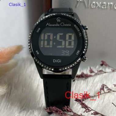 Original 100%!! Alexandre Christie Wanita AC 9354 / AC9354 Full Black Garansi Resmi 1 Tahun