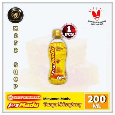 Minuman Jus Madu Nusantara Bunga Kelengkeng Botol Pet - 200 ml (Kemasan Satuan)