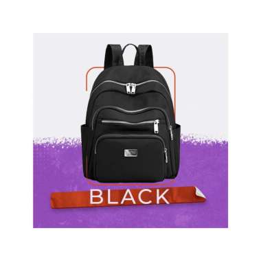 Goto Heliho Backpack Tas Mini Ransel Sekolah Kuliah Kerja Wanita BLACK