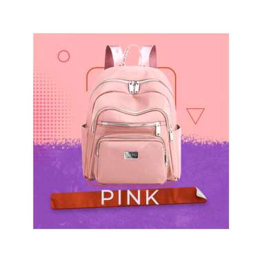 Goto Heliho Backpack Tas Mini Ransel Sekolah Kuliah Kerja Wanita PINK