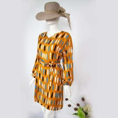 HLK Baju Tunik Rayon Atasan Wanita Perempuan Daster Kekinian ORANGE