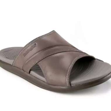 HM25 SANDAL PRIA HUSH PUPPIES ORIGINAL SENDAL SLIDE BRANDED KULIT ASLI ORI COKLAT ABU