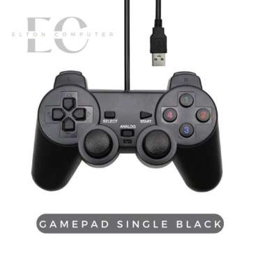 Gamepad Joystick PC USB Single PC Laptop PS3 / Joystick PC USB Single (Getar) - Black / Gamepad Joys
