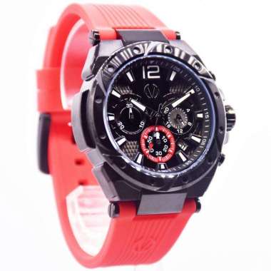 Jam Tangan Pria Christ Verra CV 53604G-36 BLK/RED Original & Garansi