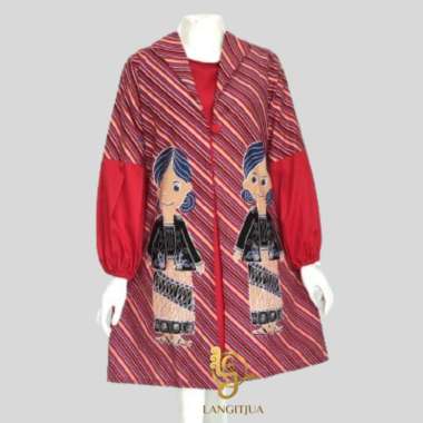 TUNIK PERTIWI 03 | TUNIK BATIK SEMI BLEZER MOTIF MBOK JAMU L mbok jamu salur 1