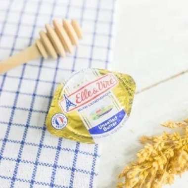 ELLE & VIRE BUTTER PORTION UNSALTED/TAWAR 10GR X 5PCS,SIMPLE & PRAKTIS