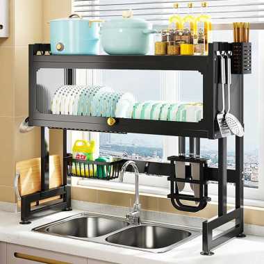 Netel Rak Dapur Wastafel Rak Dita 85cm Kabinet-Hitam