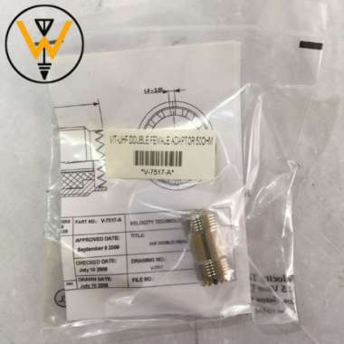 VELOCITY CONNECTOR / KONEKTOR UHF DOUBLE FEMALE ADAPTOR 50OHM