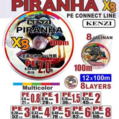 Senar Pancing PE Kenzi Piranha X8 1.5