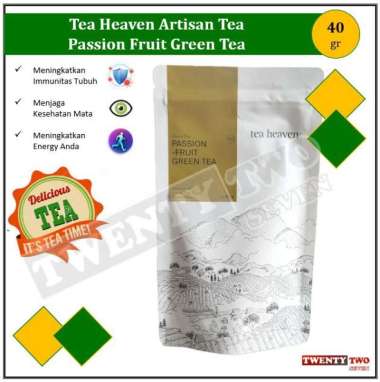 Tea Heaven Artisan Tea Green Black White Hijau Hitam Putih Teh Premium Pasion Fruit GT