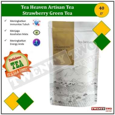 Tea Heaven Artisan Tea Green Black White Hijau Hitam Putih Teh Premium Strawberry GT