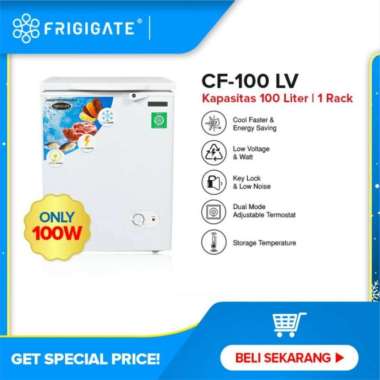 FRIGIGATE F-100 LV CHEST FREEZER BOX 100 L LEMARI PEMBEKU 100 LITER