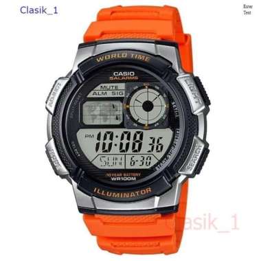 Original 100%!! CASIO AE-1000W-4BVDF - Jam Tangan Pria - Orange