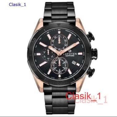 Original 100%!! Jam Tanagn Pria LOFOTEN F-6517 6517 Sapphire black rose