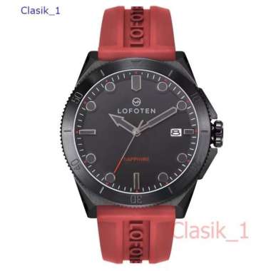 Original 100%!! Jam Tangan Pria Lofoten 6527 Black Red Sapphire