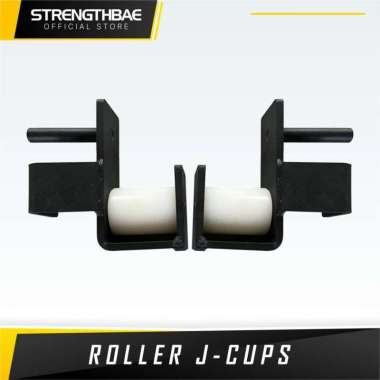 Roller J-Cups STRENGTHBAE - J-Hook Spin Untuk Power Rack Bench Press