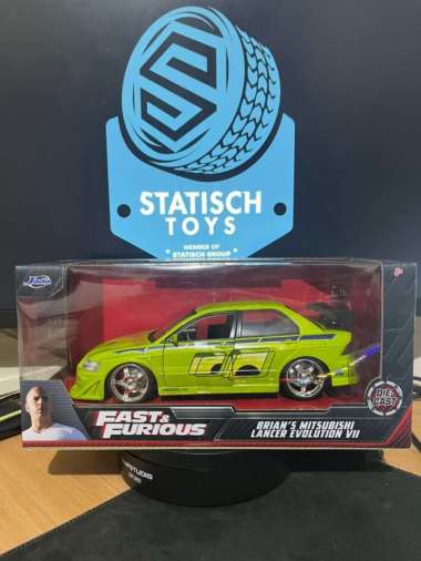 Jada Fast And Furious Brian Mitsubishi Lancer Evolution VII Skala 32 Diecast Mobil Koleksi Original 