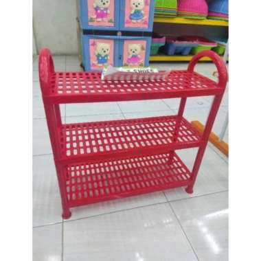 Rak Tempat Sepatu Sandal Susun Tingkat 3 4 5 Global Eagle Plastik - Susun 5 Susun 3