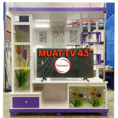 BUFET SKETSEL BUFET TV MINIMALIS WARNA PAJANGAN PEMBATAS RUANGAN FREE ONGKIR SERANG PUTIH