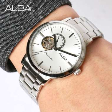 Original 100%!! Jam Tangan Alba Automatic Pria A9A013 A9A013X1 Open Heart Garansi Resmi 1 Tahun