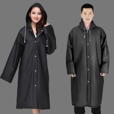 Jas Hujan Portable Raincoat Poncho EVA All Size with Hood TY876 Jas Ujan Sepeda Listrik Mantol Jaket Hujan Dewasa Arei Pria Xxxxl Xxl Sepedah Mant IH Hitam