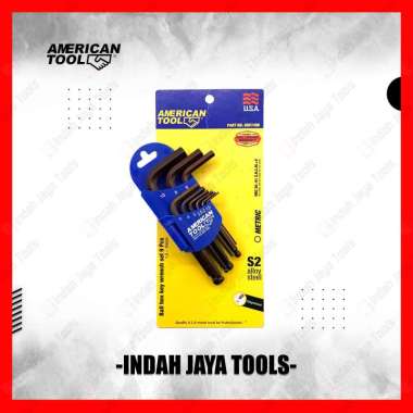AMERICAN TOOL 8957486 Kunci L Set 9 Pcs Pendek BALLPOINT Hex Key Ball
