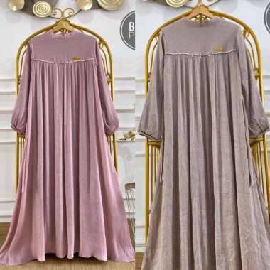 RAYA DRESS SHIMMER PAYET MEWAH SILK PREMIUM GAMIS LEBARAN SANTORINI DRESS KONDANGAN broken white