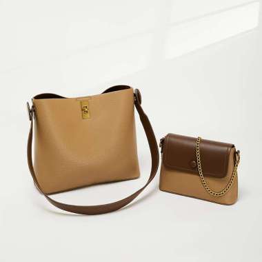 Tas wanita, tas selempang, set tas.Tas tangan modis Khaki