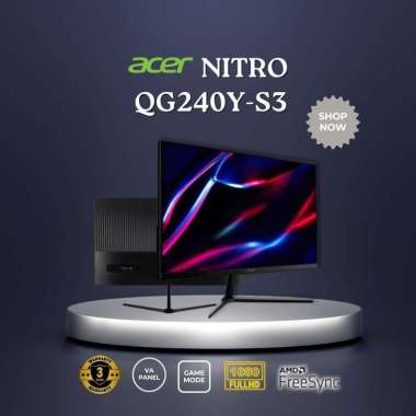 ACER Nitro QG240Y S3 Monitor 24Inch VA FHD 180Hz 1Ms Speaker Gaming