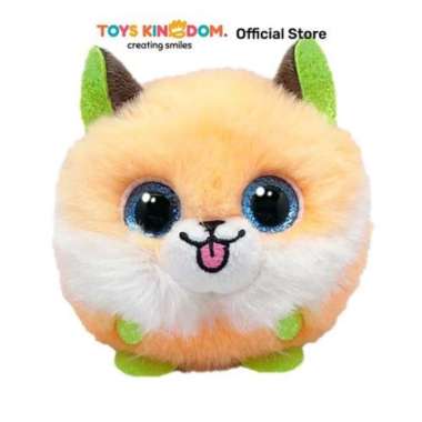 Ty Puffies Ball Boneka Hewan Fox Ty95342 - Oranye
