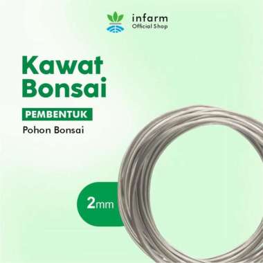 infarm - Kawat Ikat Bonsai Aluminium 2MM per Meter Mudah dililitkan