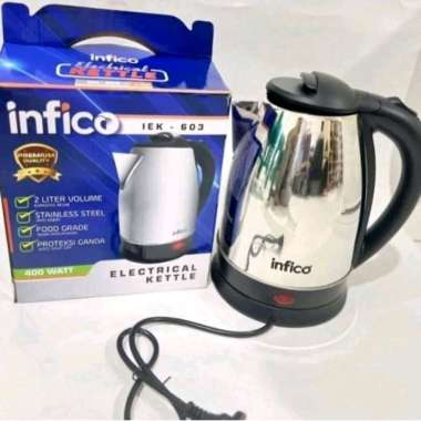 INFICO Teko Listrik IEK-603 2L Stainless Tutup Baja - Ketel Elektrik 400W