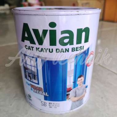 Cat Minyak AVIAN 1kg Super Black / Cat AVIAN Hitam Kayu & Besi