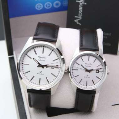 ALEXANDRE CHRISTIE AC 1025 / AC1025 SILVER BLACK COUPLE ORIGINAL