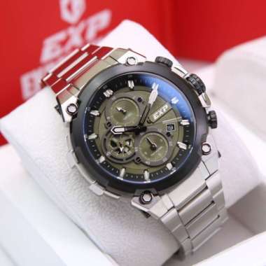 JAM TANGAN PRIA EXPEDITION E6841 / E 6841 SILVER BLACK GREEN ORIGINAL