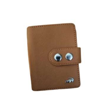 Dompet Kartu 18 in 1 Card Holder + slot uang kulit sintetis dompet kartu kredit elegan Buaya kancing