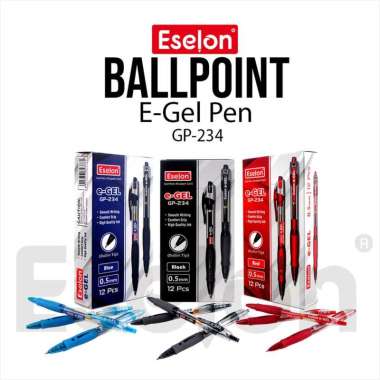 Pulpen Gel E-Gel Eselon 0.5mm - GP234 Biru