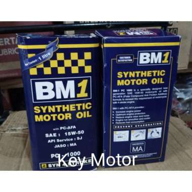 Oli BM1 BM 1 SAE 15W - 50 Motor Bebek Syn 4 Stroke 1 Liter 100% Asli
