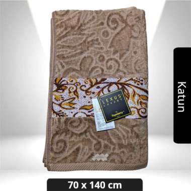 Handuk Mandi Lexus Luxury Dewasa 70x140 by Toyo Terry Premium Tebal Anti Jamur Termurah Cokelat Muda